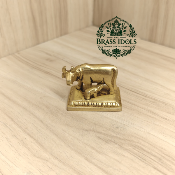 Brass Cow and Calf Idol 1.5 Inch