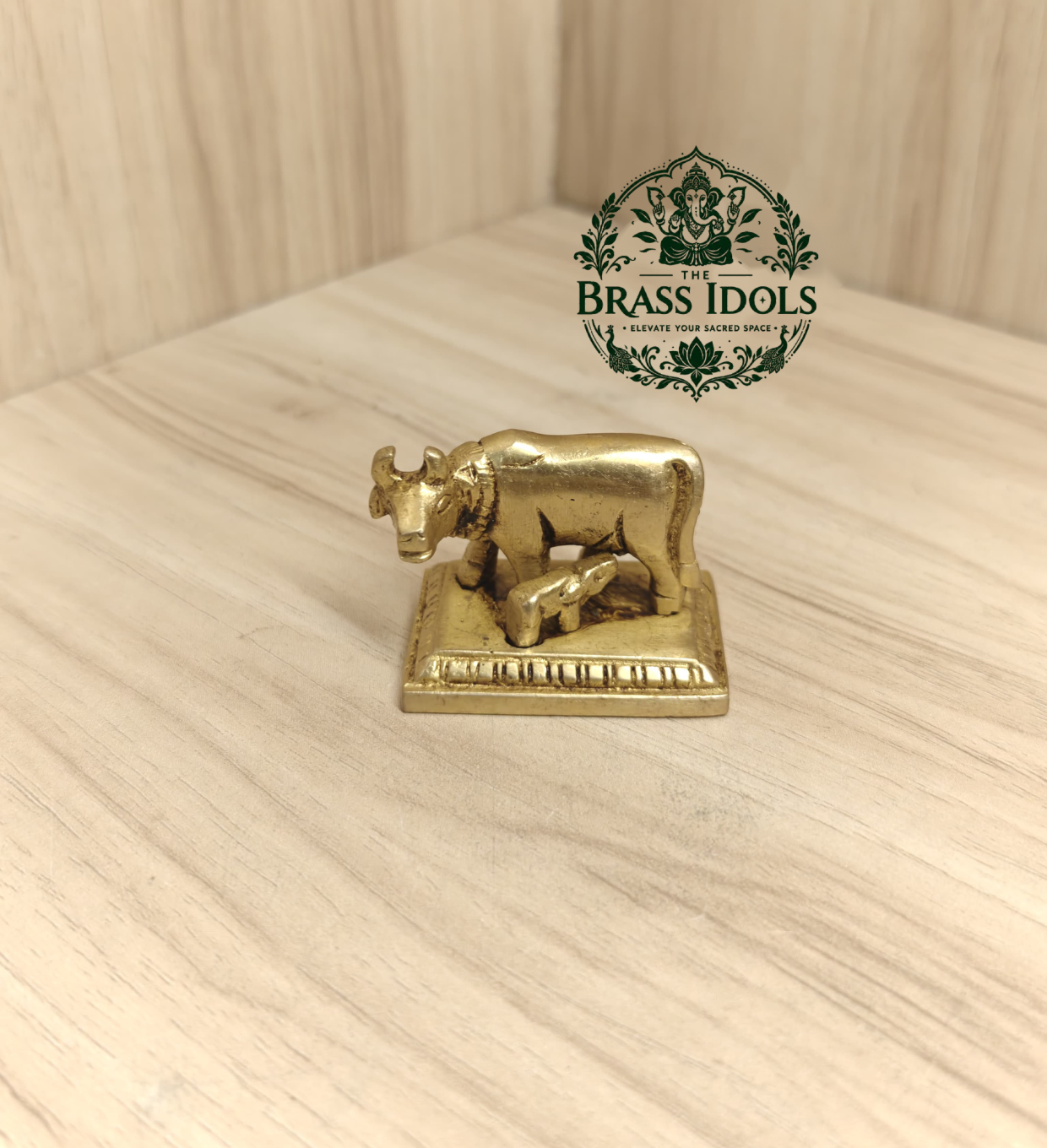Brass Cow and Calf Idol 1.5 Inch Brass Cow and Calf Idol 1.5 Inch