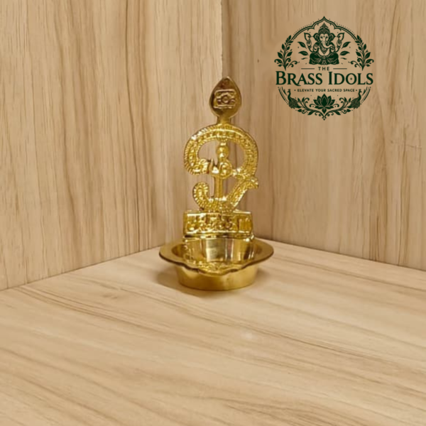 Brass Om Muruga Vilakku 4 Inch