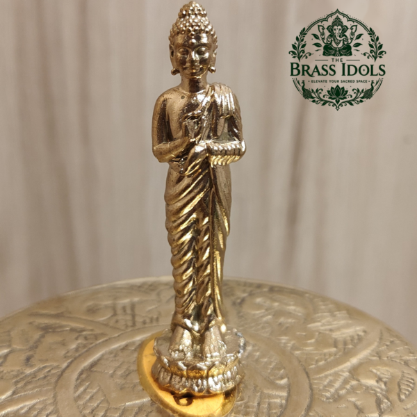 Panchaloha Standing Buddha Idol 2.2 Inch