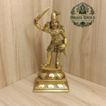 Brass Madurai Veeran Statue 10 Inch