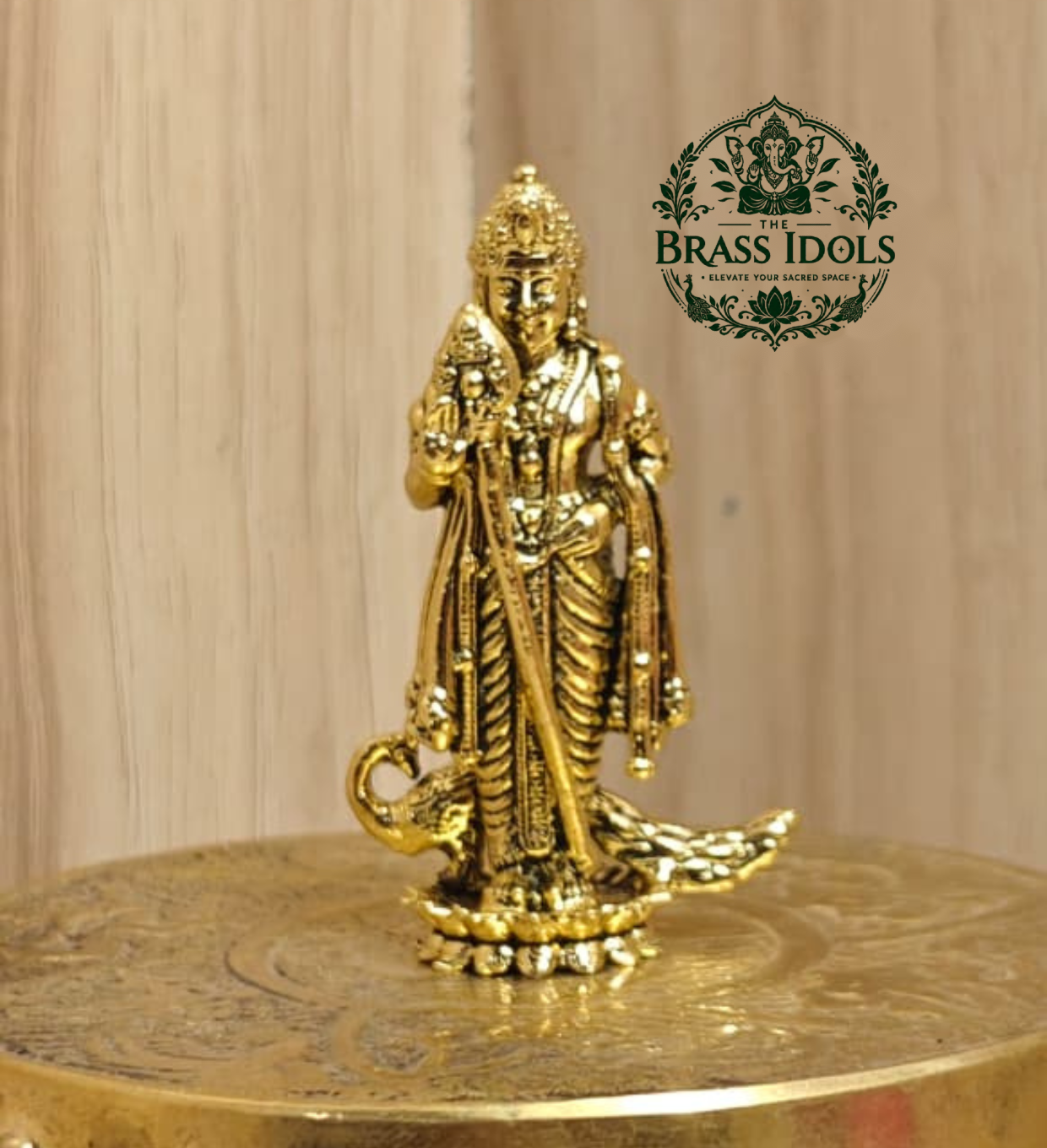 Premium Brass Lord Murugan Statue 2 Inch Premium Brass Lord Murugan Statue 2 Inch