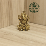 Premium Brass Turban Ganesha Statue 1.9 Inch
