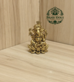 Premium Brass Turban Ganesha Statue 1.9 Inch