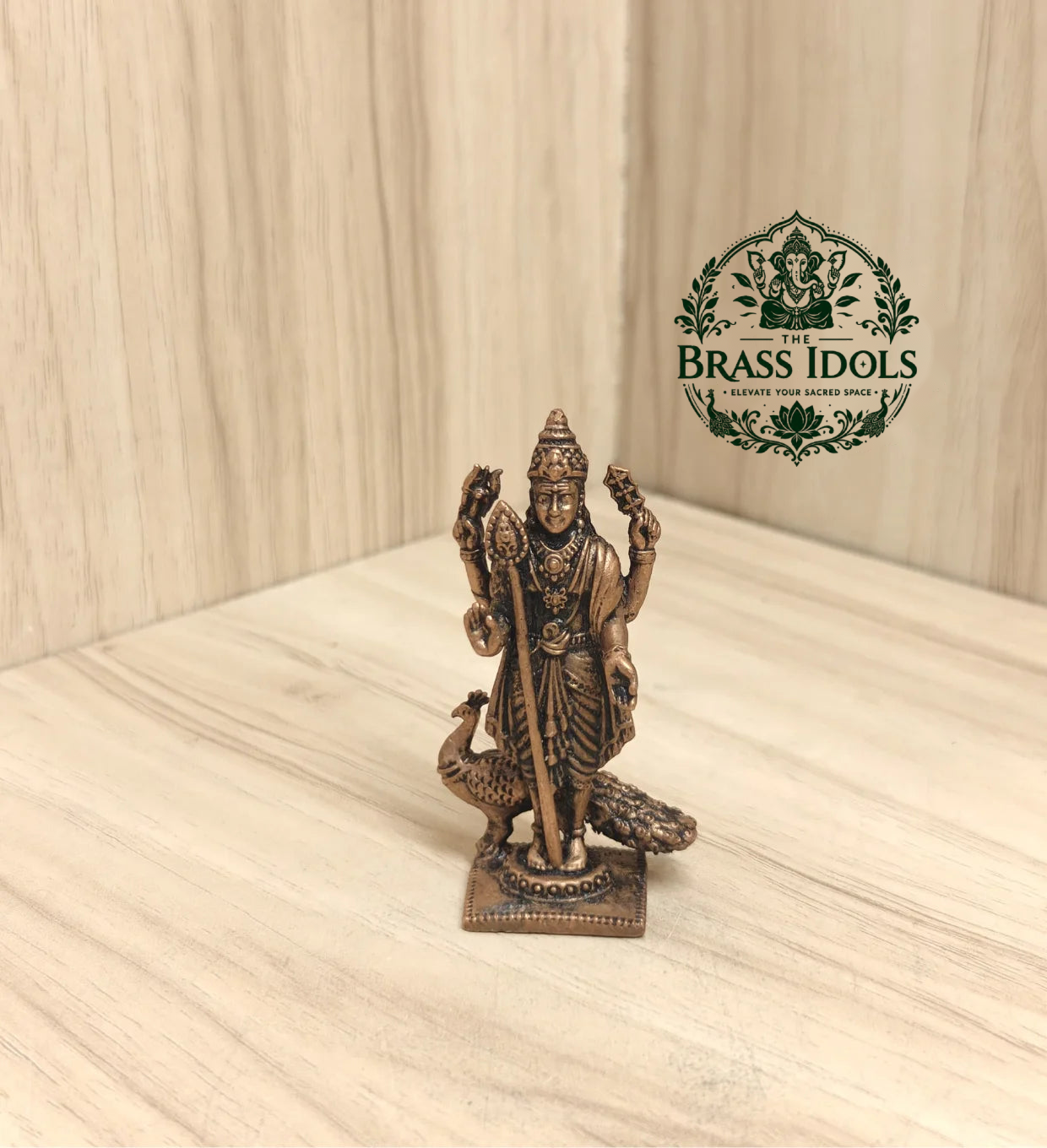 Copper Murugan Statue 2.6 Inch Copper Murugan Statue 2.6 Inch