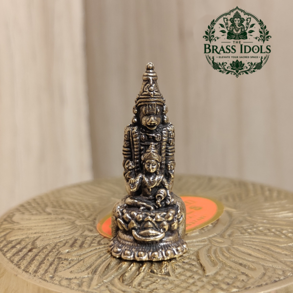 Miniature Brass Hanuman with Lakshmi Statue 1.2 Inch
