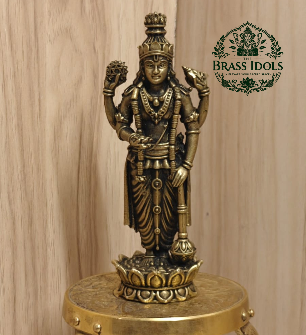 Premium Brass Guruvayoorappan Statue 4 Inch Premium Brass Guruvayoorappan Statue 4 Inch