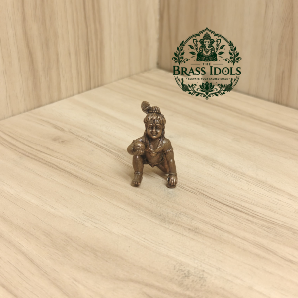 Copper Baby Krishna Statue 1.5 Inch