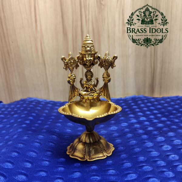Premium Brass Balaji Gajalakshmi Diya 4.8 Inch