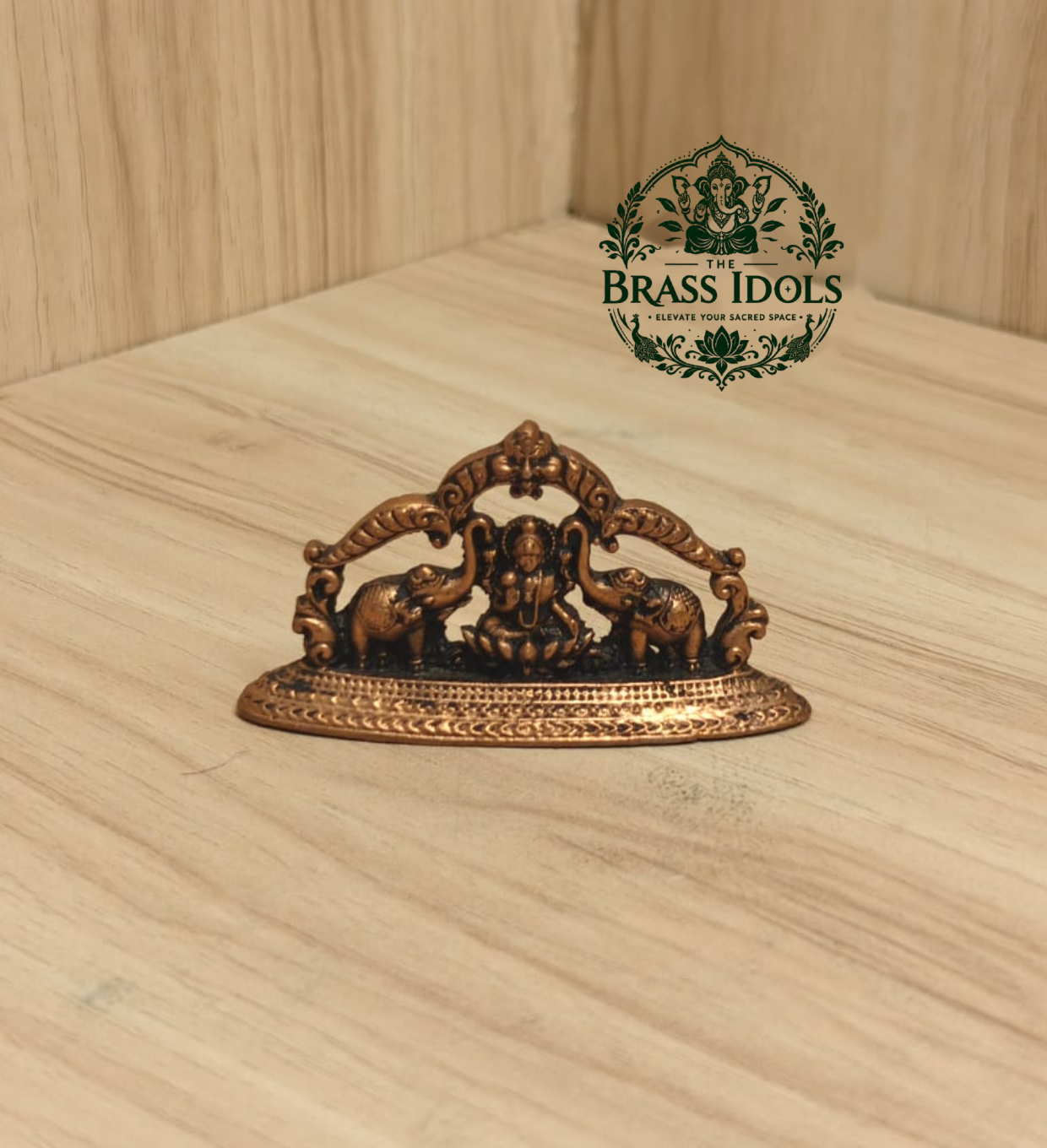 Copper Gaja Lakshmi Idol 1.5 Inch Copper Gaja Lakshmi Idol 1.5 Inch