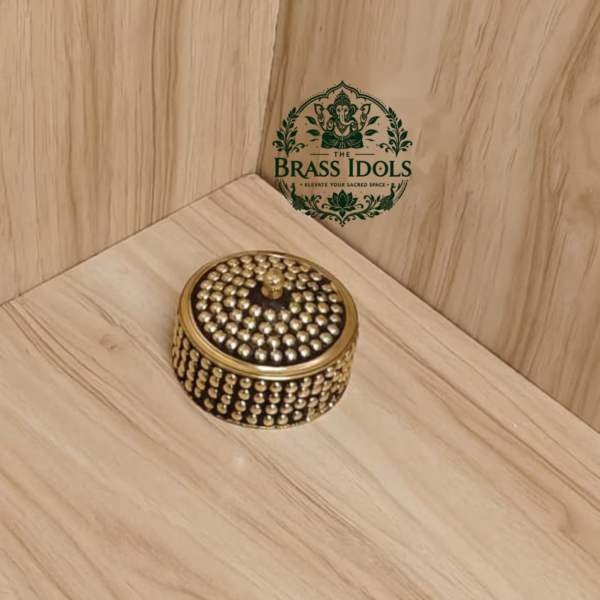Brass Sindoor Box 2.9 Inch