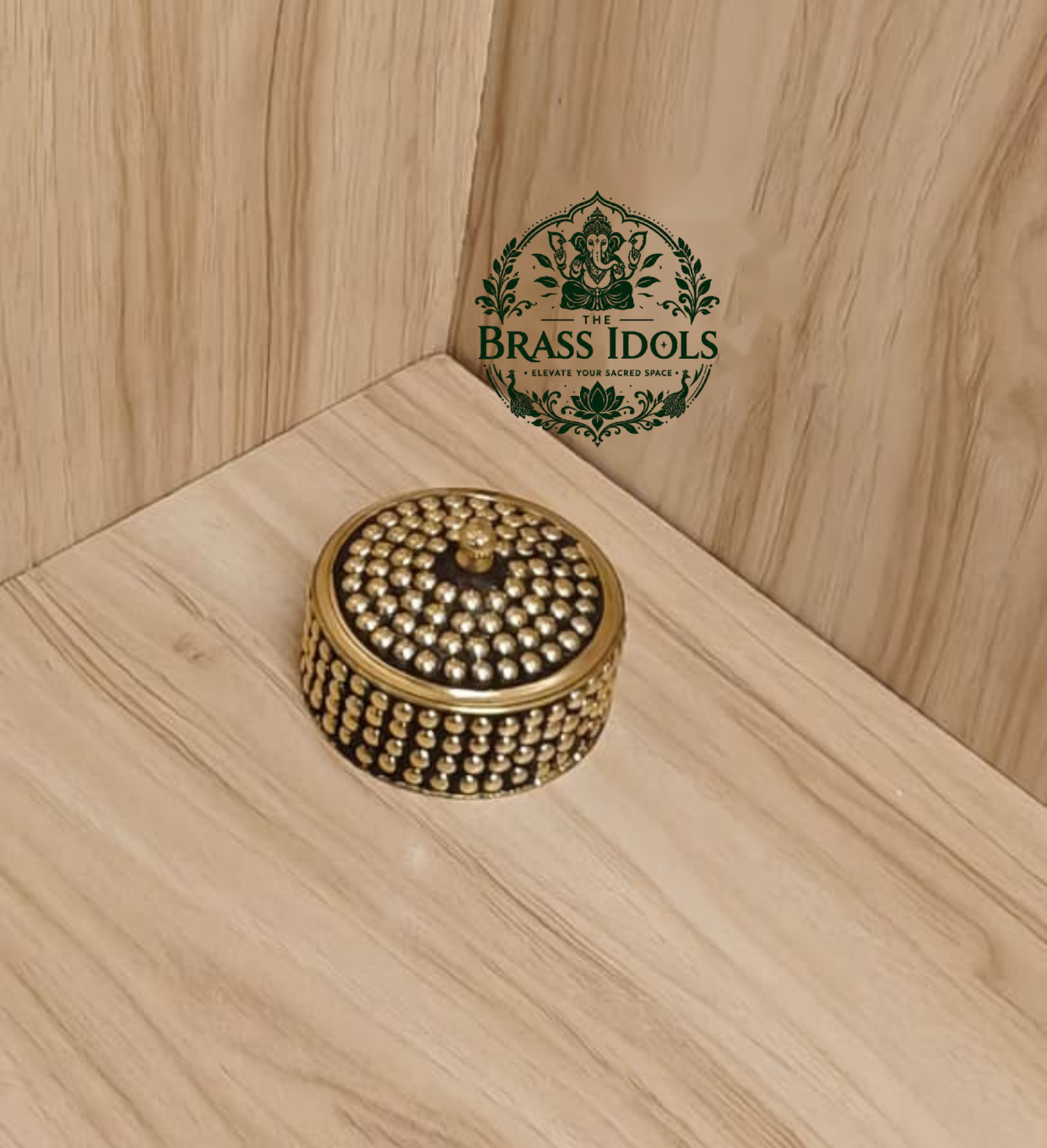 Brass Sindoor Box 2.9 Inch Brass Sindoor Box 2.9 Inch
