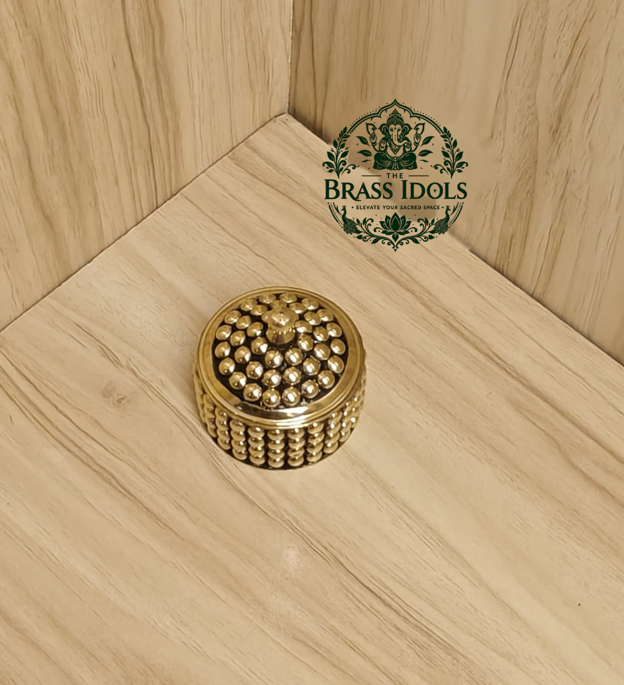 Brass Sindoor Box 2 Inch Brass Sindoor Box 2 Inch