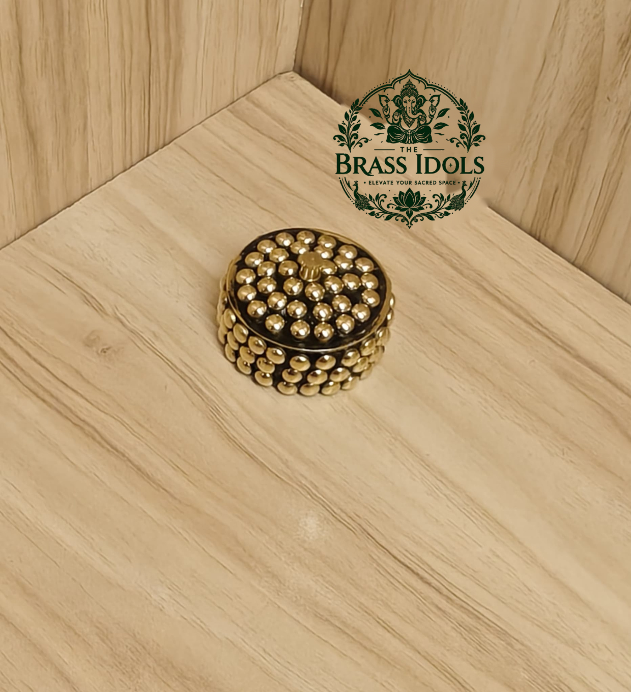 Brass Sindoor Box 1.7 Inch Brass Sindoor Box 1.7 Inch