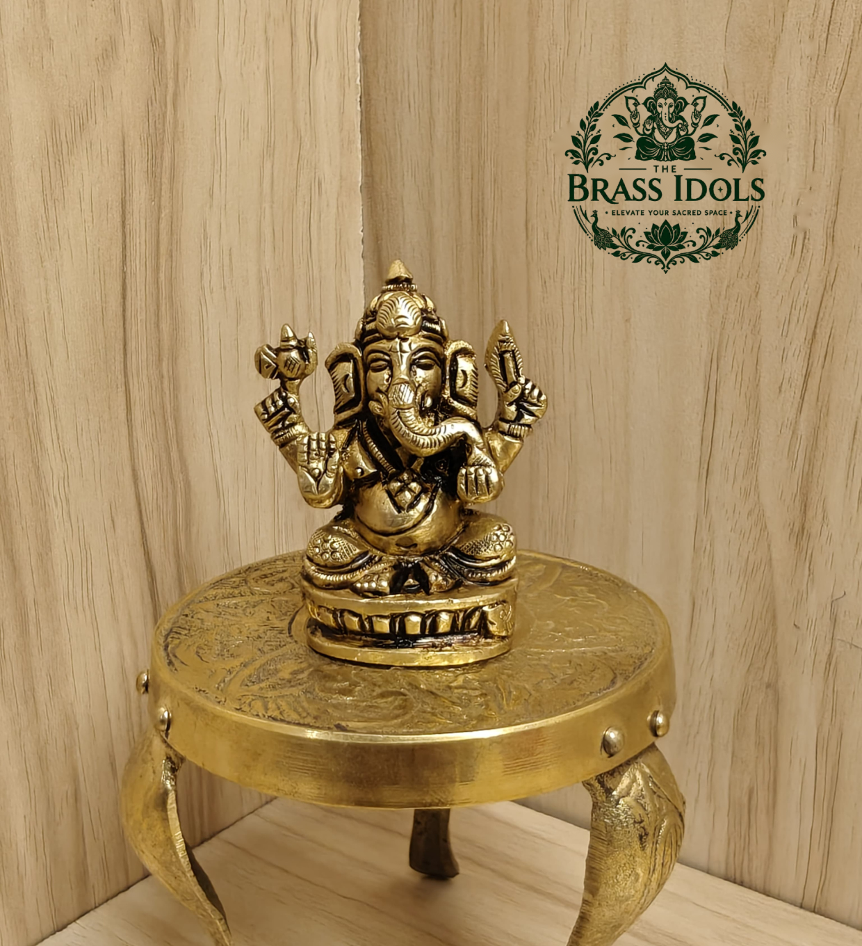 Brass Ganesha Statue 2.1 Inch Brass Ganesha Statue 2.1 Inch