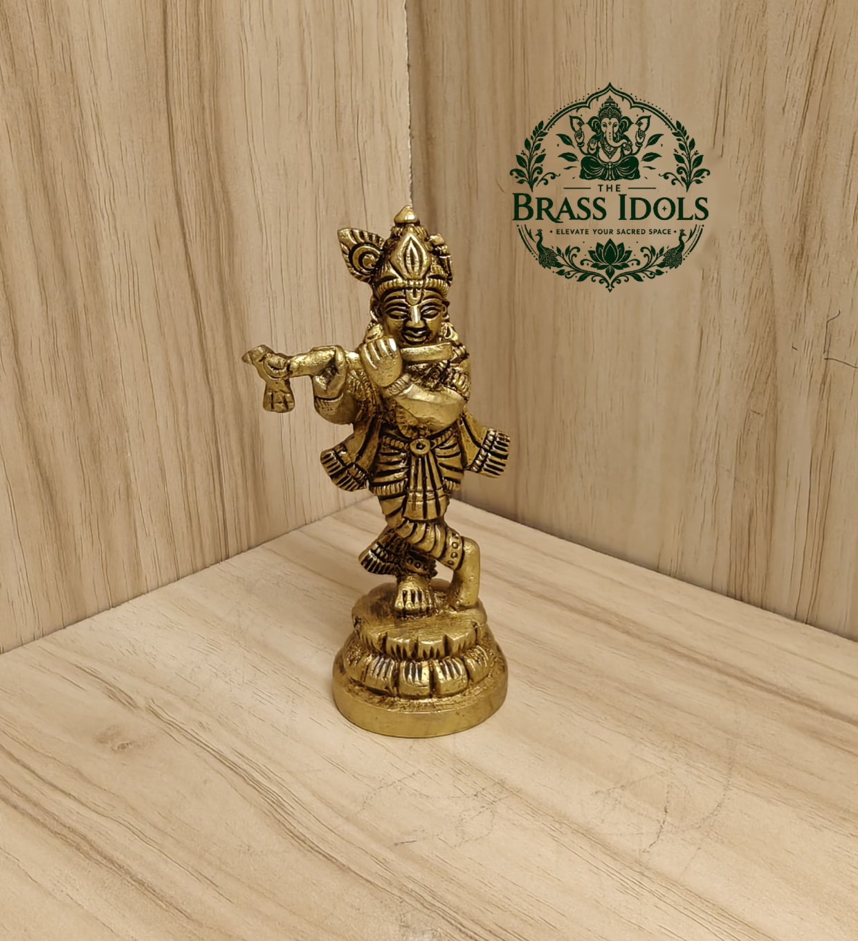 Brass Krishna Statue 3.5 Inch Brass Krishna Statue 3.5 Inch