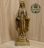 Brass Mother Mary Statue 6.2 Inch