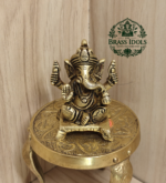 Brass Ganesh Statue 2.2 Inch