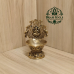 Premium Brass Gaja Lakshmi Vilakku 4 Inch