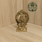 Brass Swarna Akarshana Bhairava Idol 4 Inch