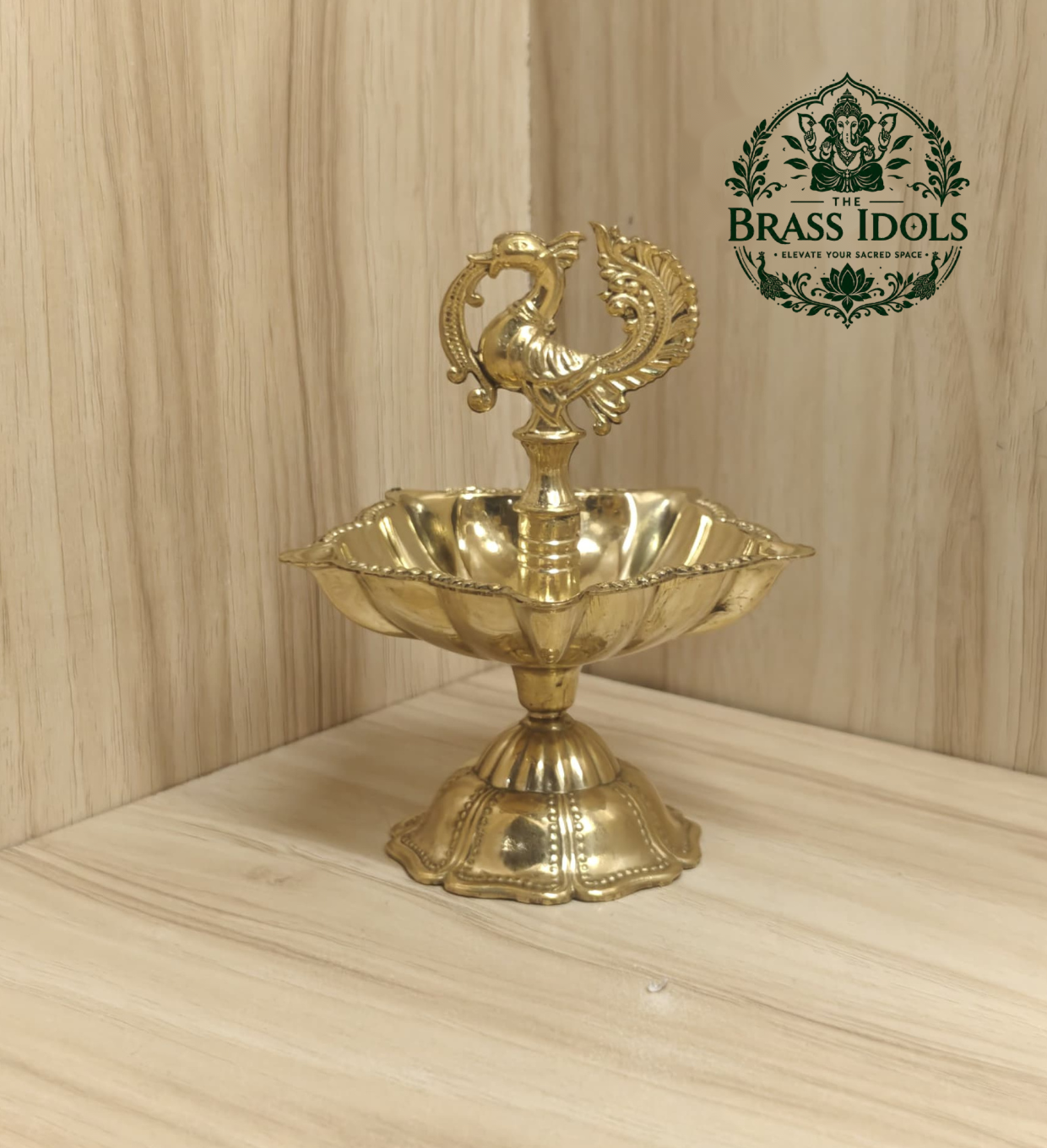 Brass Peacock Diya Size 3 – 4.9 Inch Brass Peacock Diya Size 3 – 4.9 Inch