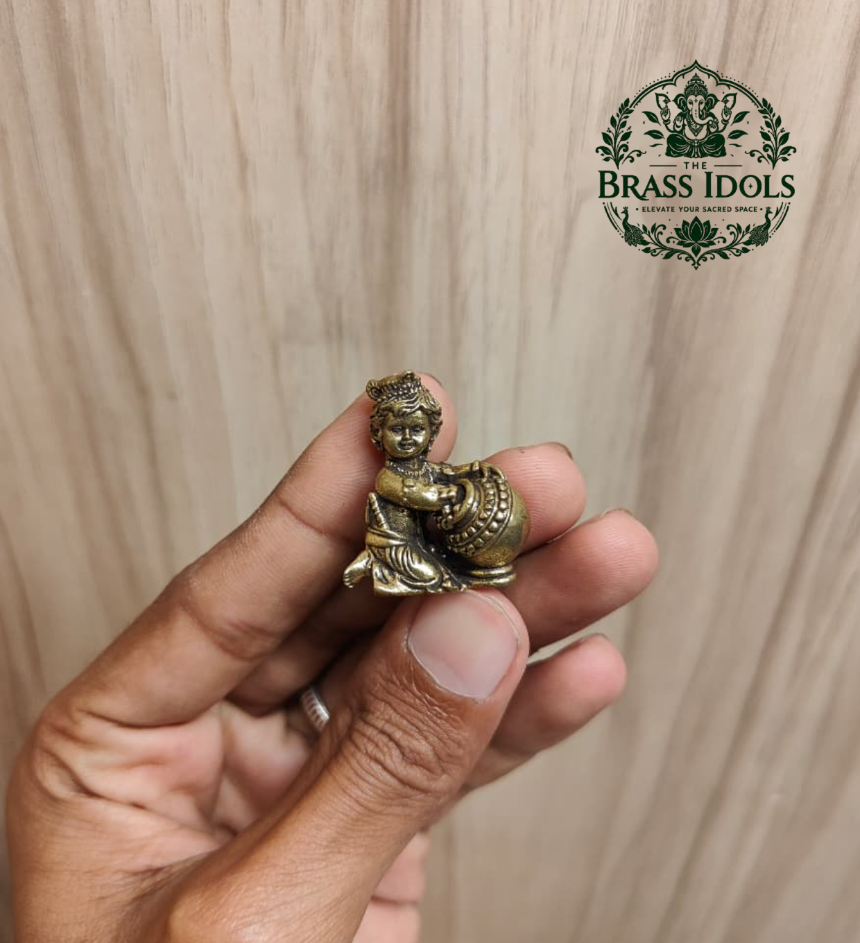 Miniature Brass Krishna Statue 1.1 Inch Miniature Brass Krishna Statue 1.1 Inch