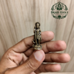 Miniature Brass Murugan Statue 1.6 Inch