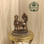 Copper Kamadhenu with Calf Statue 2.6 Inch
