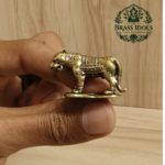 Miniature Brass Tiger Statue 1 Inch