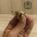 Miniature Brass Elephant Statue 1 Inch