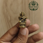 Miniature Brass Saraswati Statue 1.1 Inch