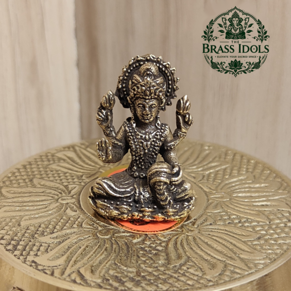 Miniature Brass Lakshmi Statue 1.3 Inch