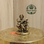 Miniature Brass Saraswati Statue 1.2 Inch