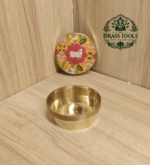 Brass Cow Meena Kumkum Box 2 Inch