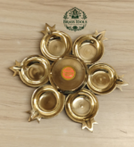 Brass Plain Aarumuga Agal Vilakku 8.5 Inch