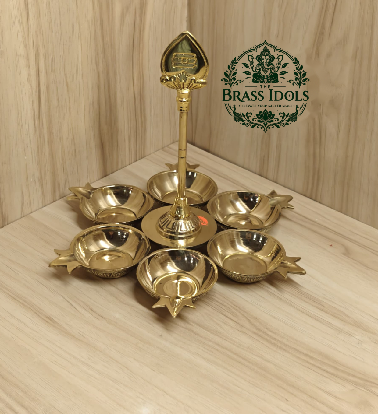 Brass Arumuga Vilakku 7.5 Inch Brass Arumuga Vilakku 7.5 Inch