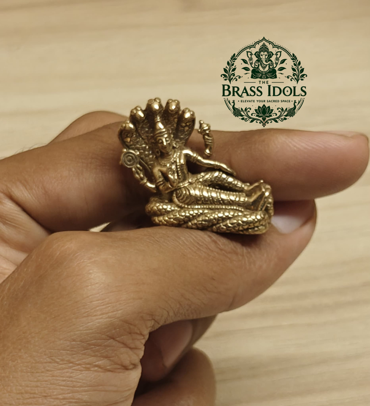 Miniature Brass Vishnu Statue 1 Inch Miniature Brass Vishnu Statue 1 Inch