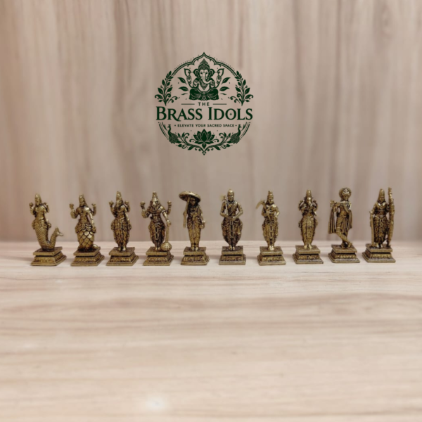 Premium Brass Dasavatharam Set 9 Inch