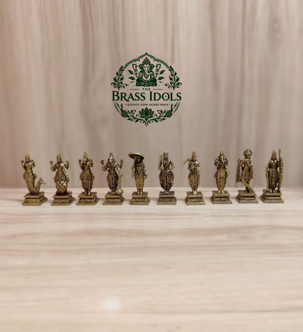 Premium Brass Dasavatharam Set 9 Inch Premium Brass Dasavatharam Set 9 Inch