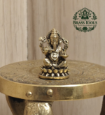 Miniature Brass Ganesh Idol 1.2 Inch