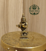 Miniature Brass Krishna Murti 1.6 Inch