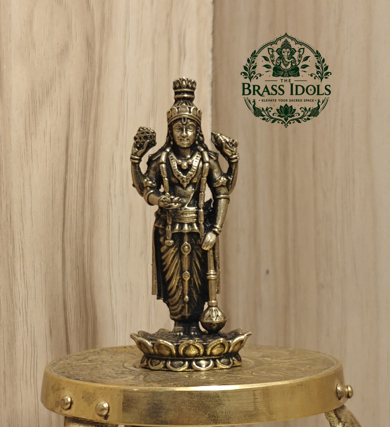 Premium Brass Guruvayoorappan Idol 3 Inch Premium Brass Guruvayoorappan Idol 3 Inch
