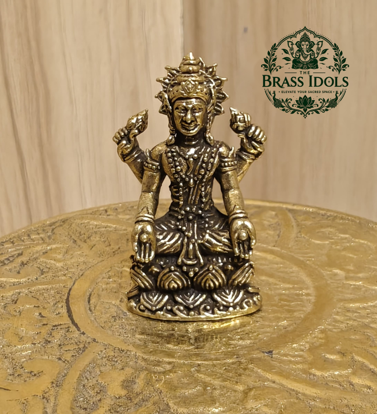Miniature Brass Lakshmi Idol 1.4 Inch Miniature Brass Lakshmi Idol 1.4 Inch