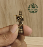 Miniature Brass Krishna Idol 1.5 Inch