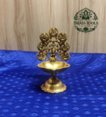 Premium Brass Astalakshmi Diya 4.8 Inch