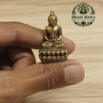 Miniature Brass Buddha Statue 1.5 Inch