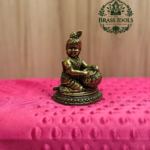 Premium Brass Bal Krishna Statue with Matka 3 Inch