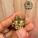 Miniature Brass Shiva Parvathi Statue 1 Inch