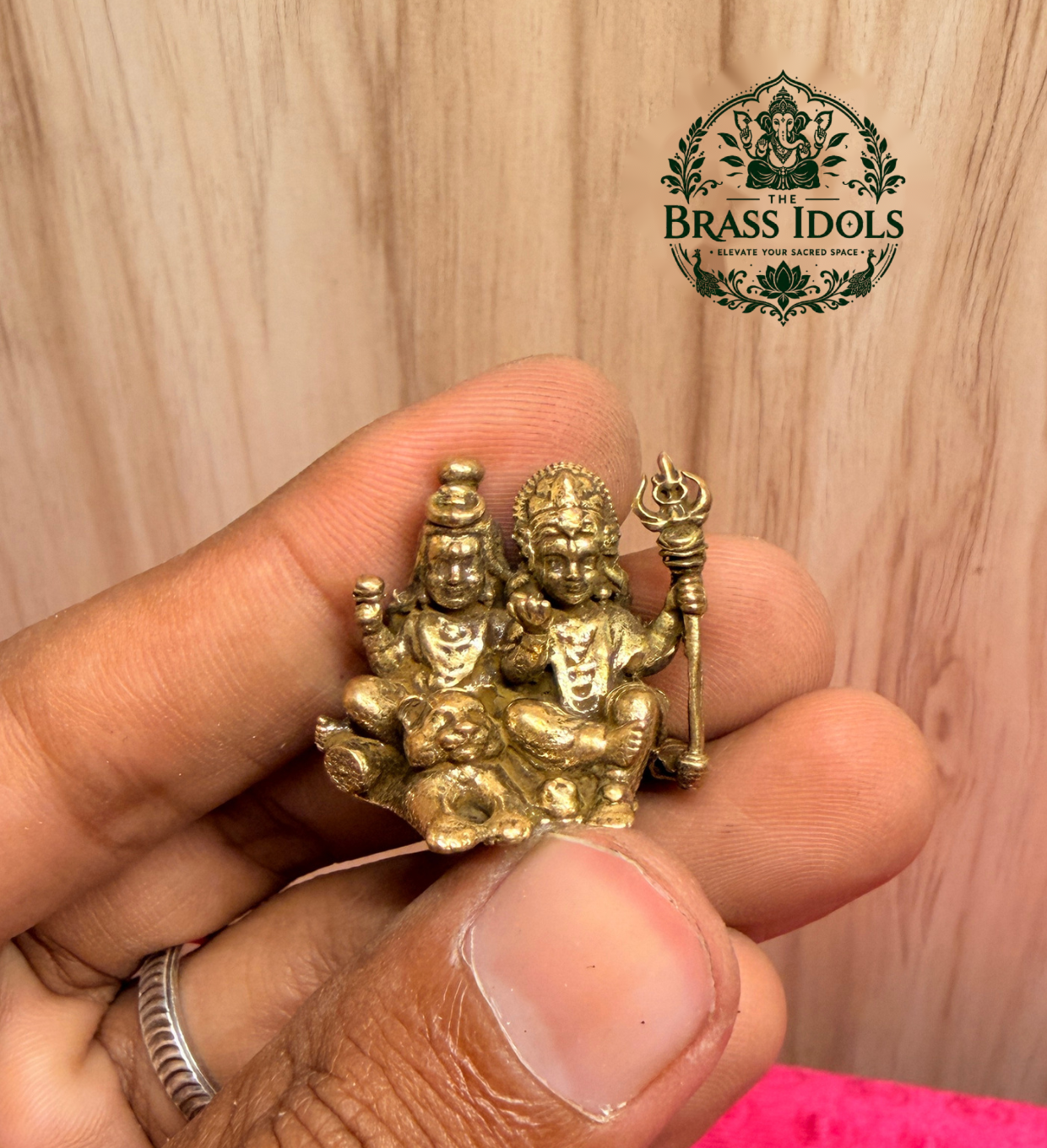 Miniature Brass Shiva Parvathi Statue 1 Inch Miniature Brass Shiva Parvathi Statue 1 Inch