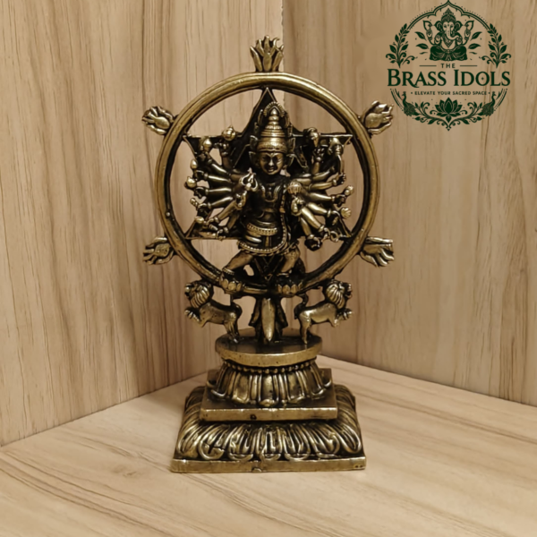 Premium Brass Chakrathalwar Statue 5 Inch